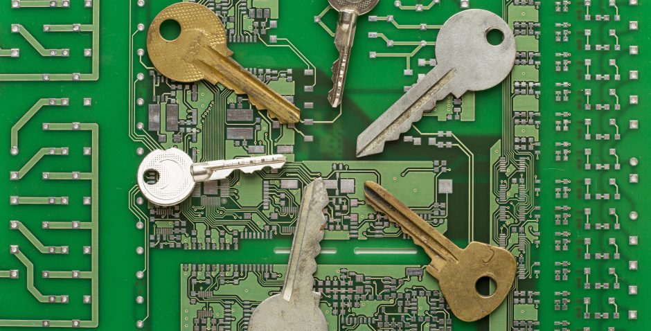 flat-lay-collection-keys-circuit-board